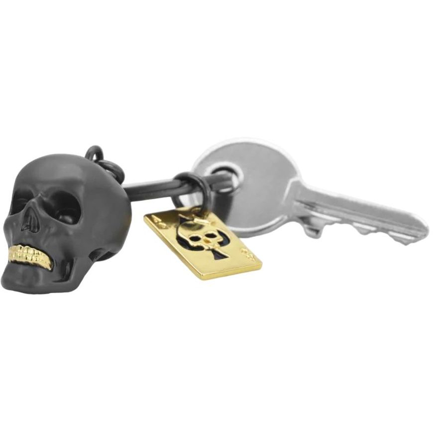 Брелок Metalmorphose Black Skull with Playing Card (8000020592987) - фото 3