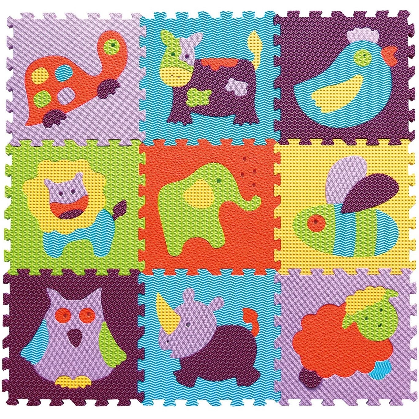 Ігровий килимок-пазл Baby Great Веселий зоопарк, 92х92 см (GB-M129А2) - фото 1