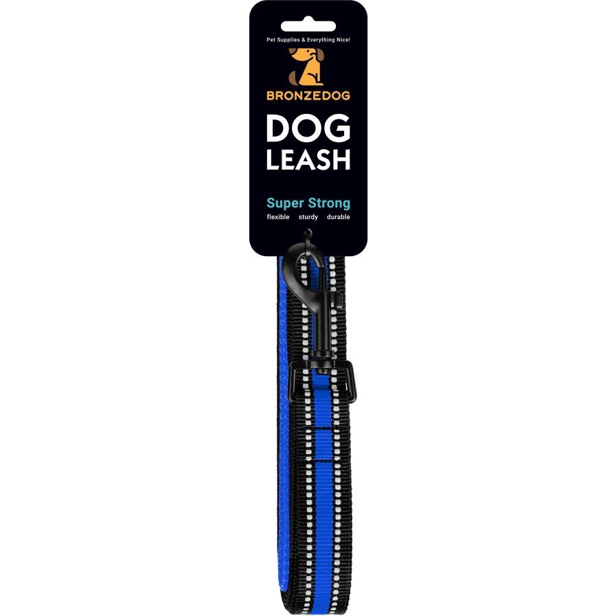 Поводок для собак BronzeDog Mesh, размер L, 200х2,5 см, синий - фото 6
