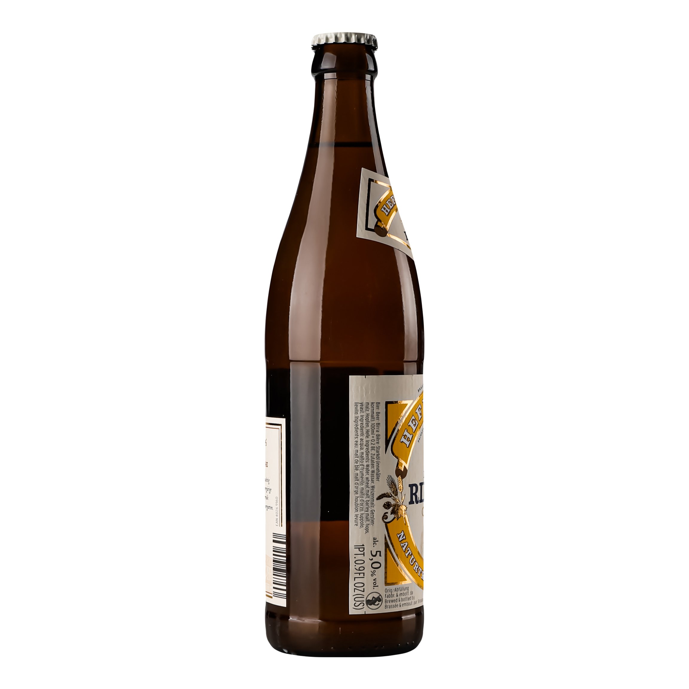 Пиво Riegele Hefe Weisse светлое нефильтрованное, 5%, 0,5 л (749207) - фото 3