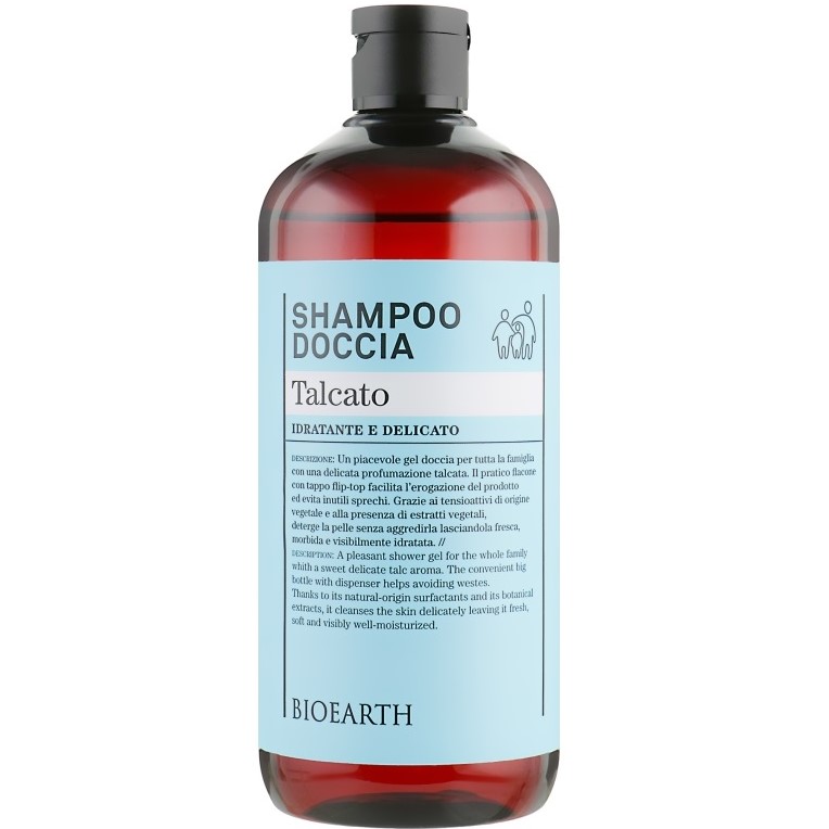 Шампунь-гель для душа 3 в 1 Bioearth Shampoo-Doccia Talcato 500 мл - фото 1
