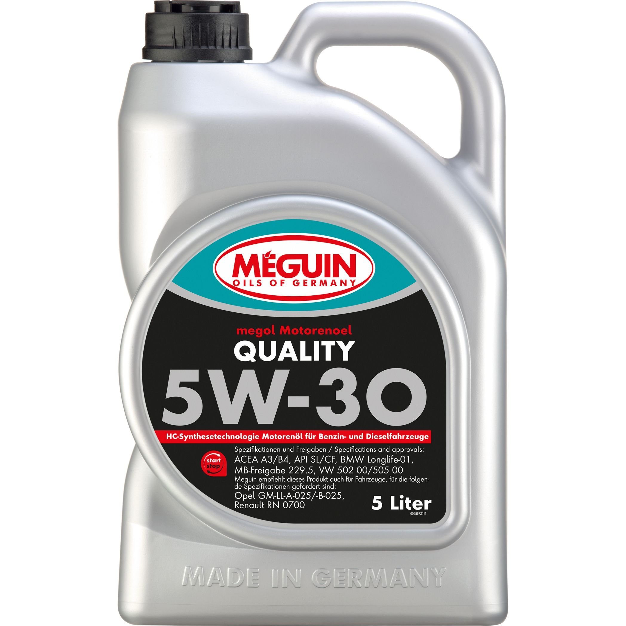 Моторна олива Meguin Quality SAE 5W-30 5 л - фото 1