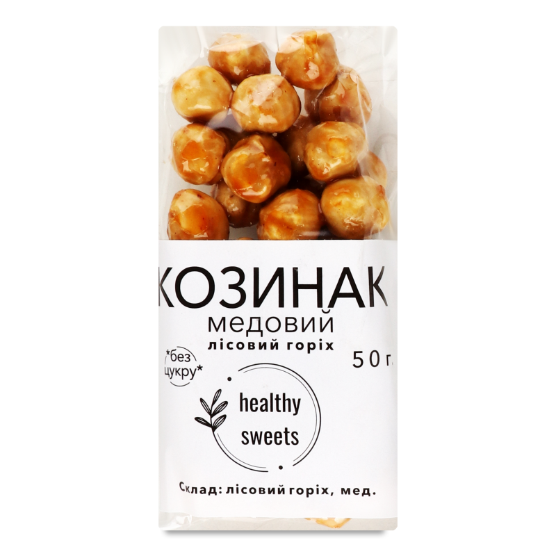 Козинак Healthy Sweets лісовий горіх медовий 50 г (930586) - фото 1
