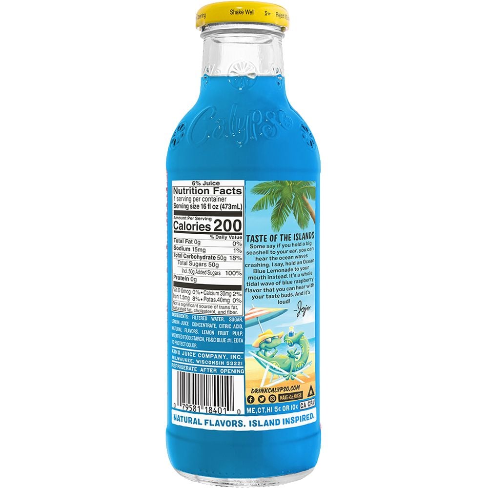 Напій Calypso Ocean Blue Lemonade безалкогольний 473 мл (896714) - фото 2