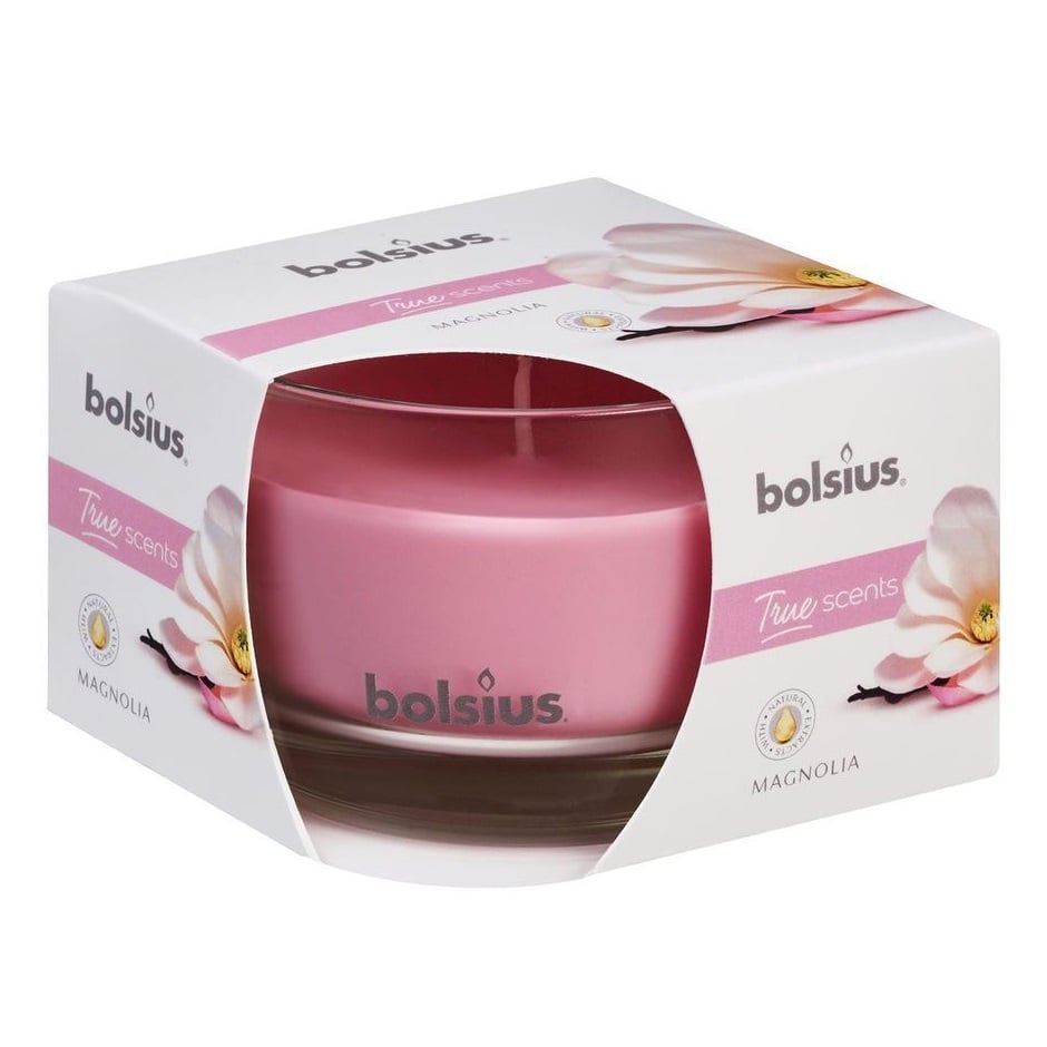 Свічка Bolsius True scents Магнолія, у склі, 9х6,3 см, рожевий (170404) - фото 1