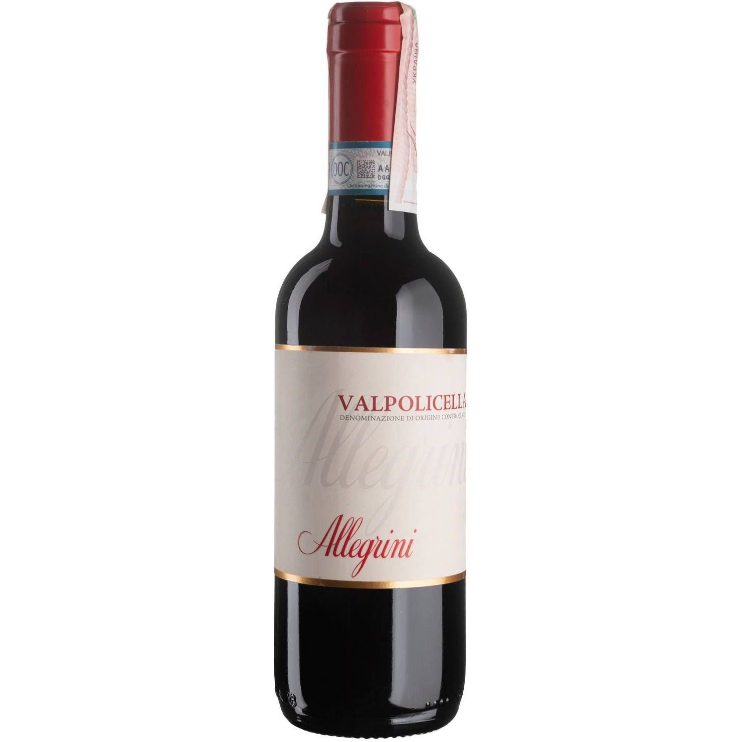 Вино Allegrini Valpolicella, червоне, сухе, 0,375 л - фото 1