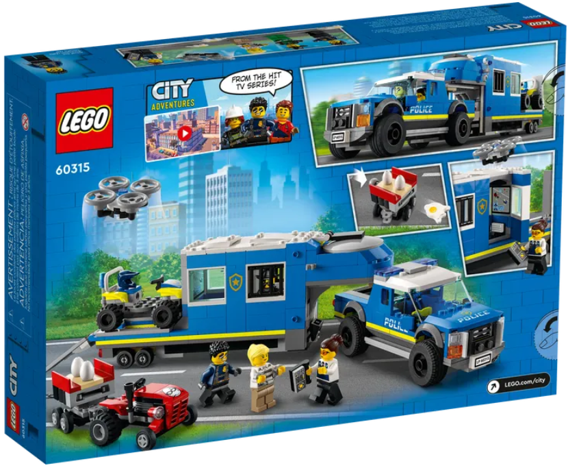 Конструктор LEGO City Полицейский мобильный командный трейлер, 436 деталей (60315) - фото 3