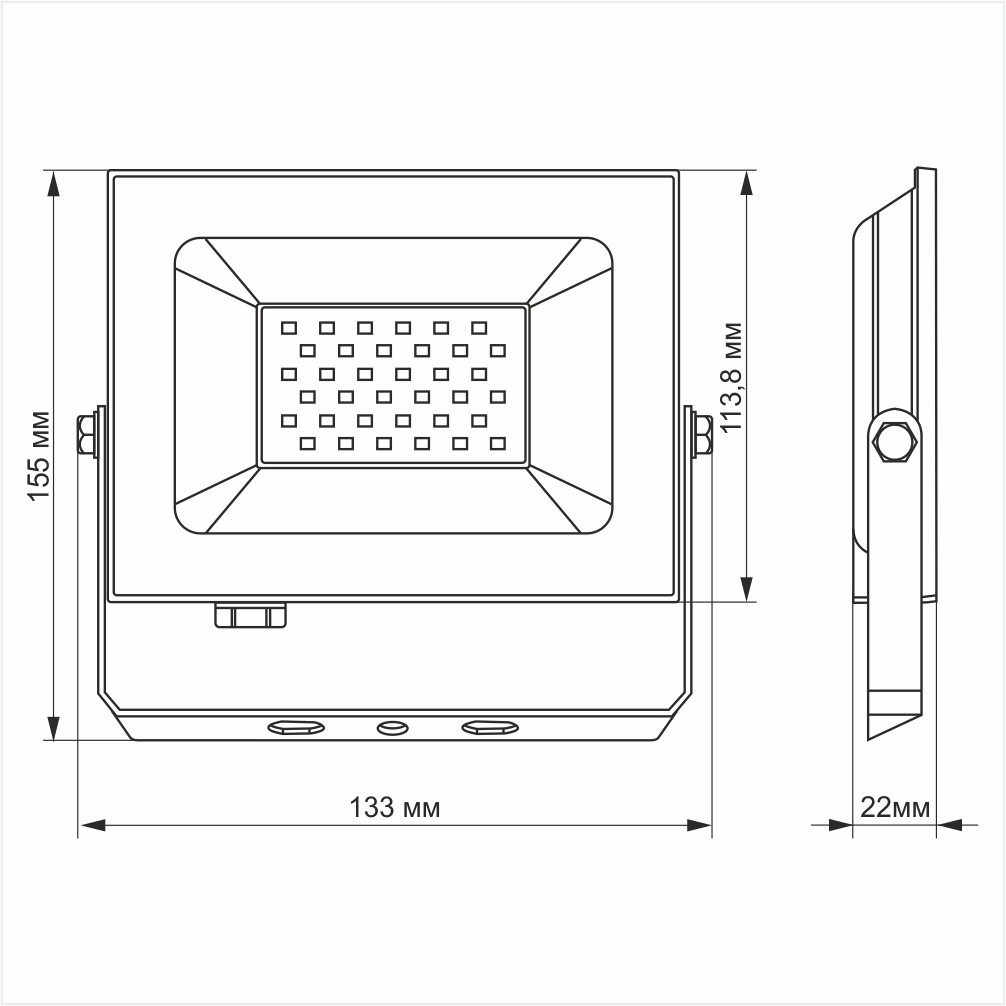 Прожектор Titanum LED TLF306 30W 6000K (TLF306) - фото 3