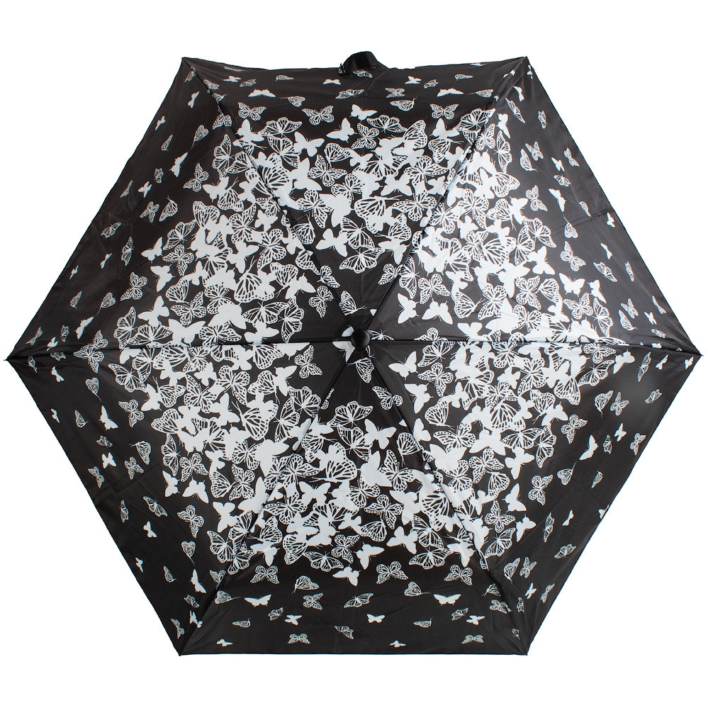 Жіноча складана парасолька механічна Incognito 91 см чорно-біла - фото 1