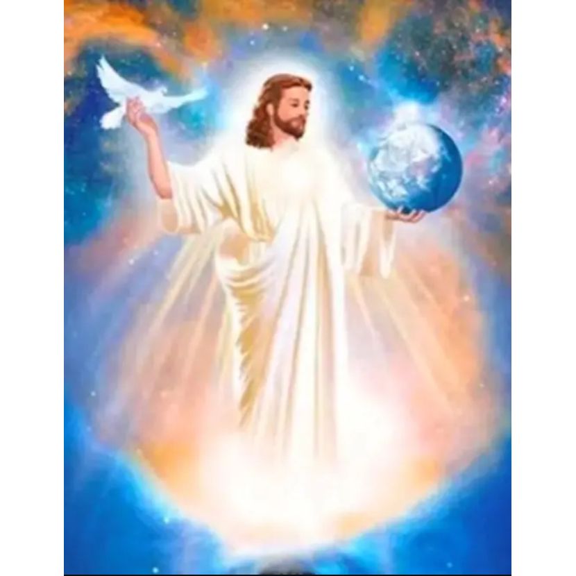Алмазна вишивка Josef Otten ікона Христос приносить мир на підрамнику 40x50 см (1612445108.0) - фото 1
