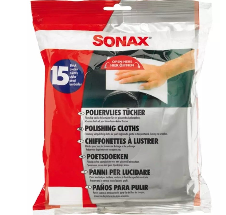 Серветки для фінішного полірування кузова Sonax Polishing Cloths, 15 шт. - фото 1
