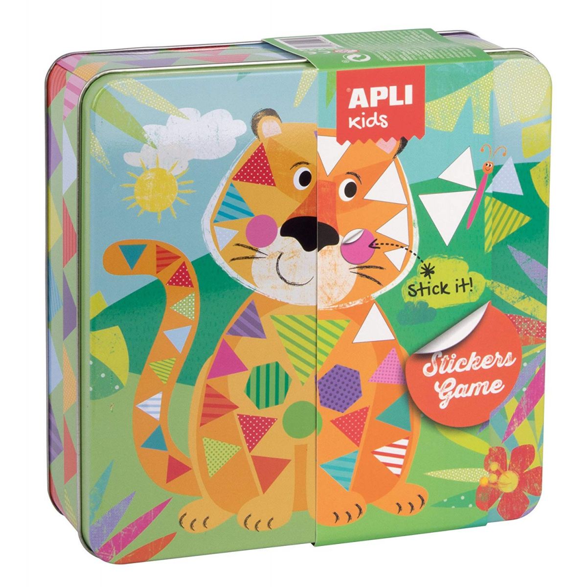 Гра з наклейками Apli Kids Тигр, в металевій коробці (15223) - фото 1