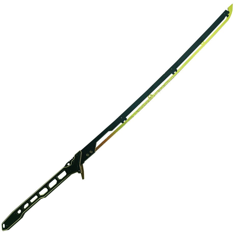 Сувенірний дерев'яний меч Сувенір-декор Кіберкатана CKAT-B Black - фото 1