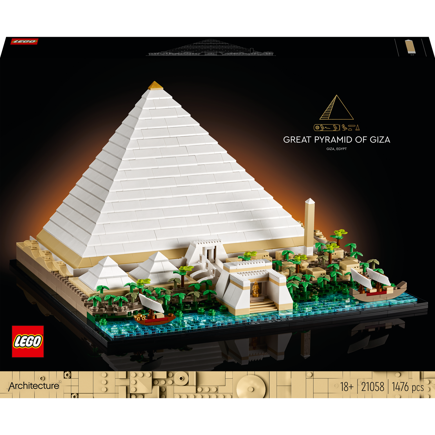Конструктор LEGO Architecture Пирамида Хеопса, 1476 деталей (21058) - фото 1