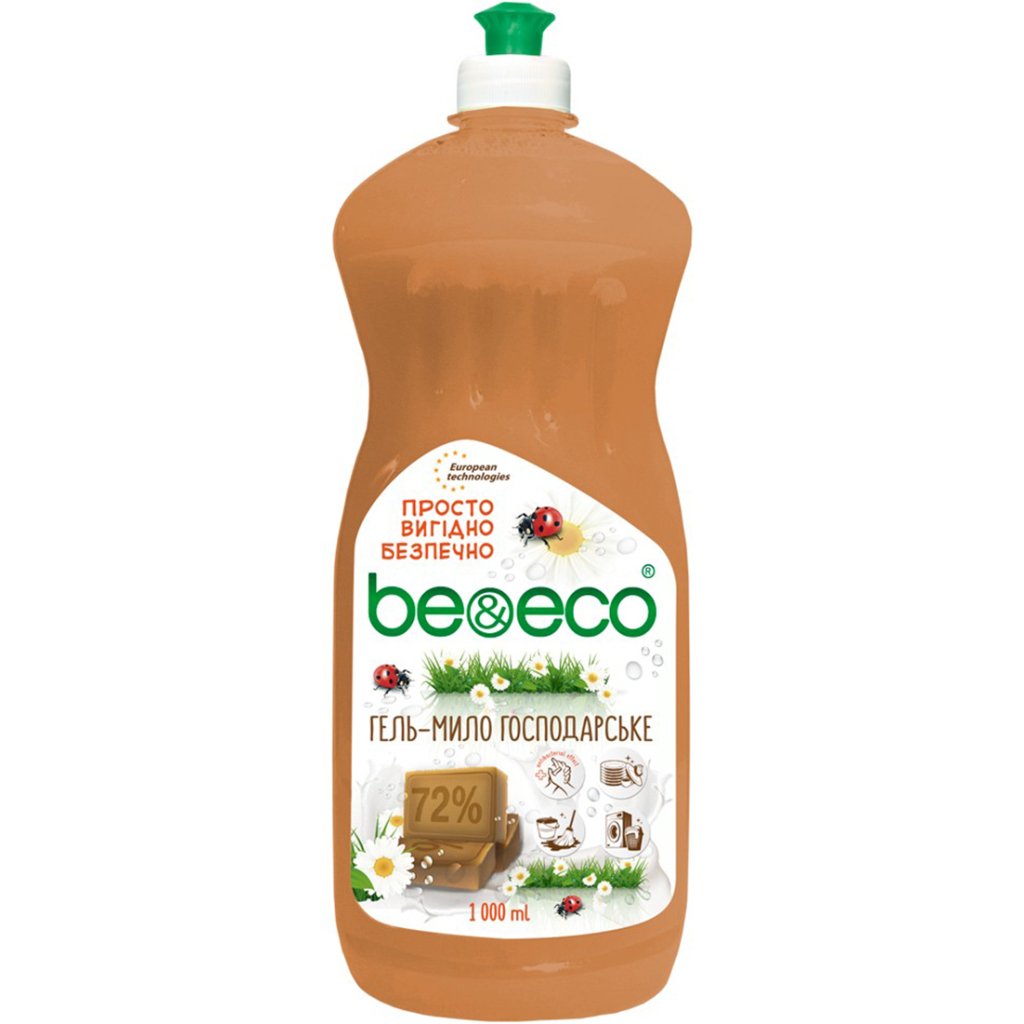 Мыло жидкое хозяйственное Be&Eco, коричневое, 1 л - фото 1