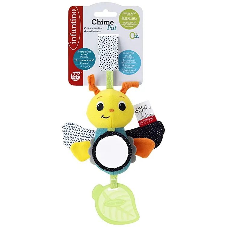 Іграшка-підвіска Infantino Метелик, з прорізувачем, жовтий з синім (005060I) - фото 1