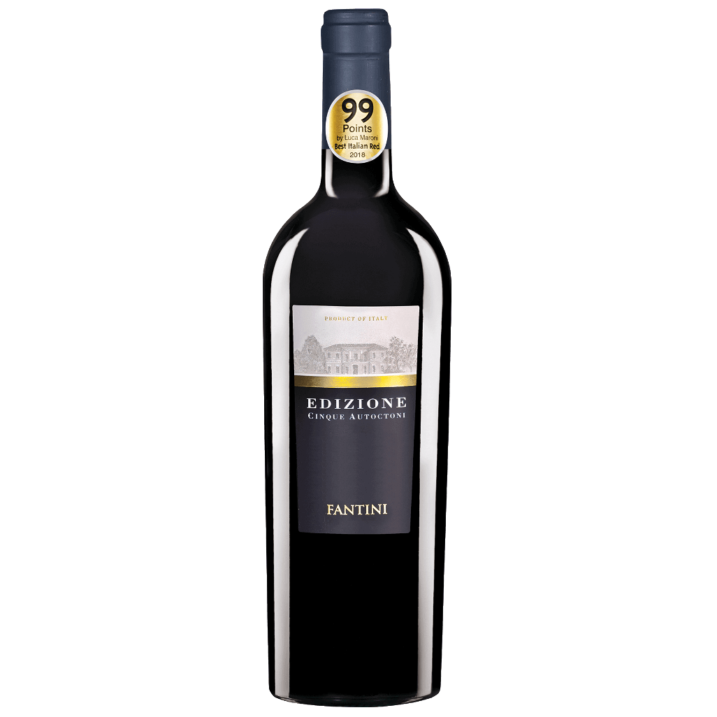 Вино Fantini Edizione Cinque Autoctoni, червоне, сухе, 14,5%, 0,75 л - фото 1