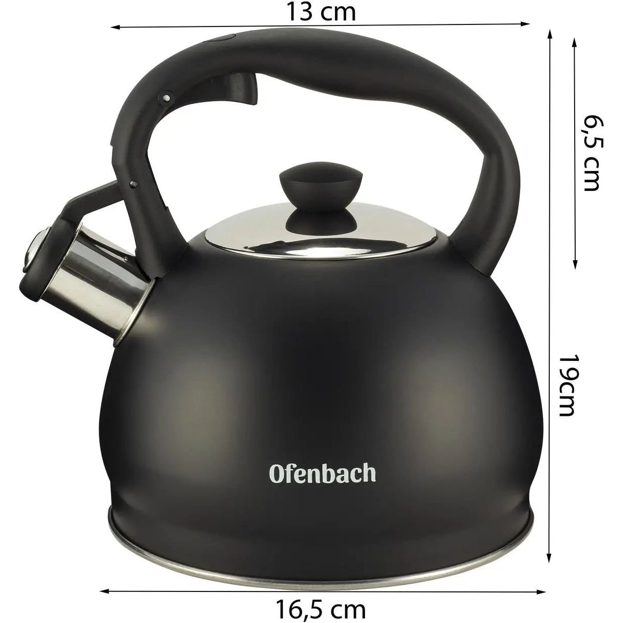 Чайник Ofenbach 2 л черный (OF-100300) - фото 4