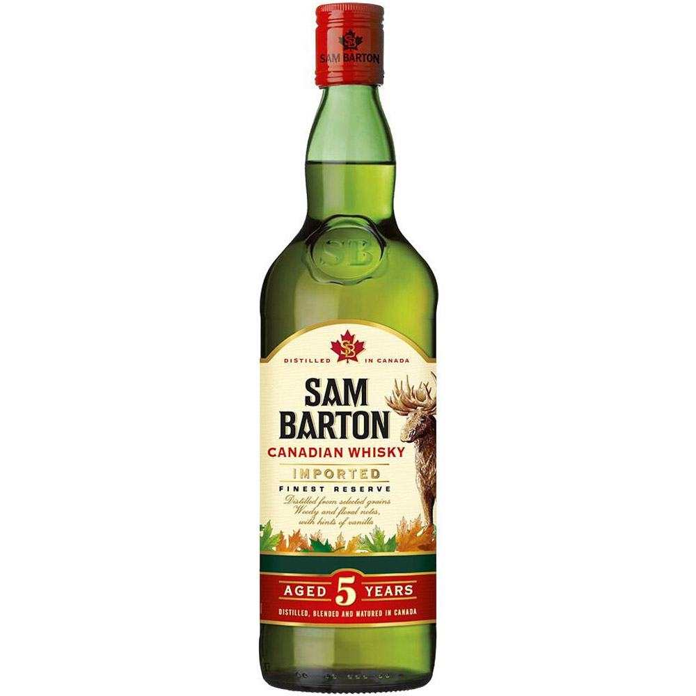 Виски Sam Barton 5 yo Blended Canadian Whisky 40% 0.7 л - фото 1