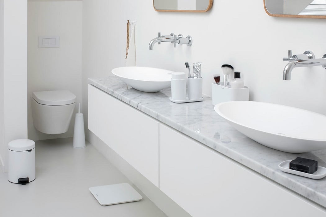Набір Brabantia Renew для ванної кімнати, 3 предмети, білий (280382) - фото 3