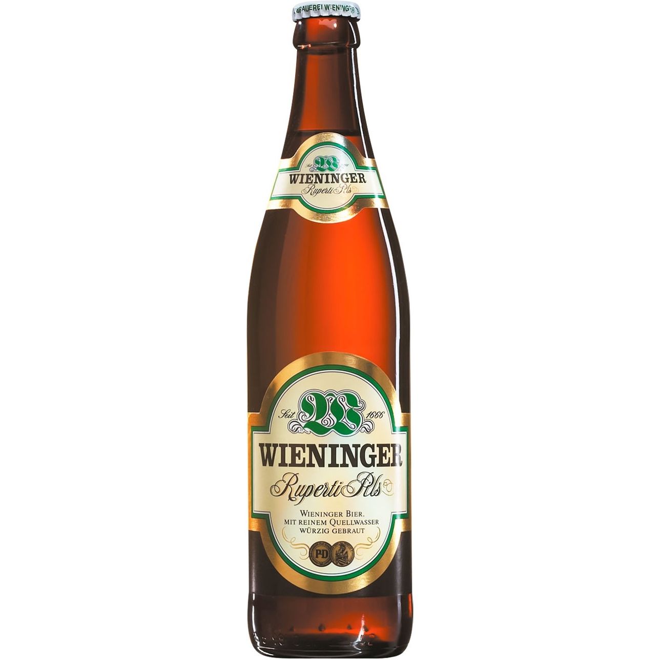 Пиво Wieninger Ruperti Pils светлое фильтрованное 5% 0.5 л - фото 1