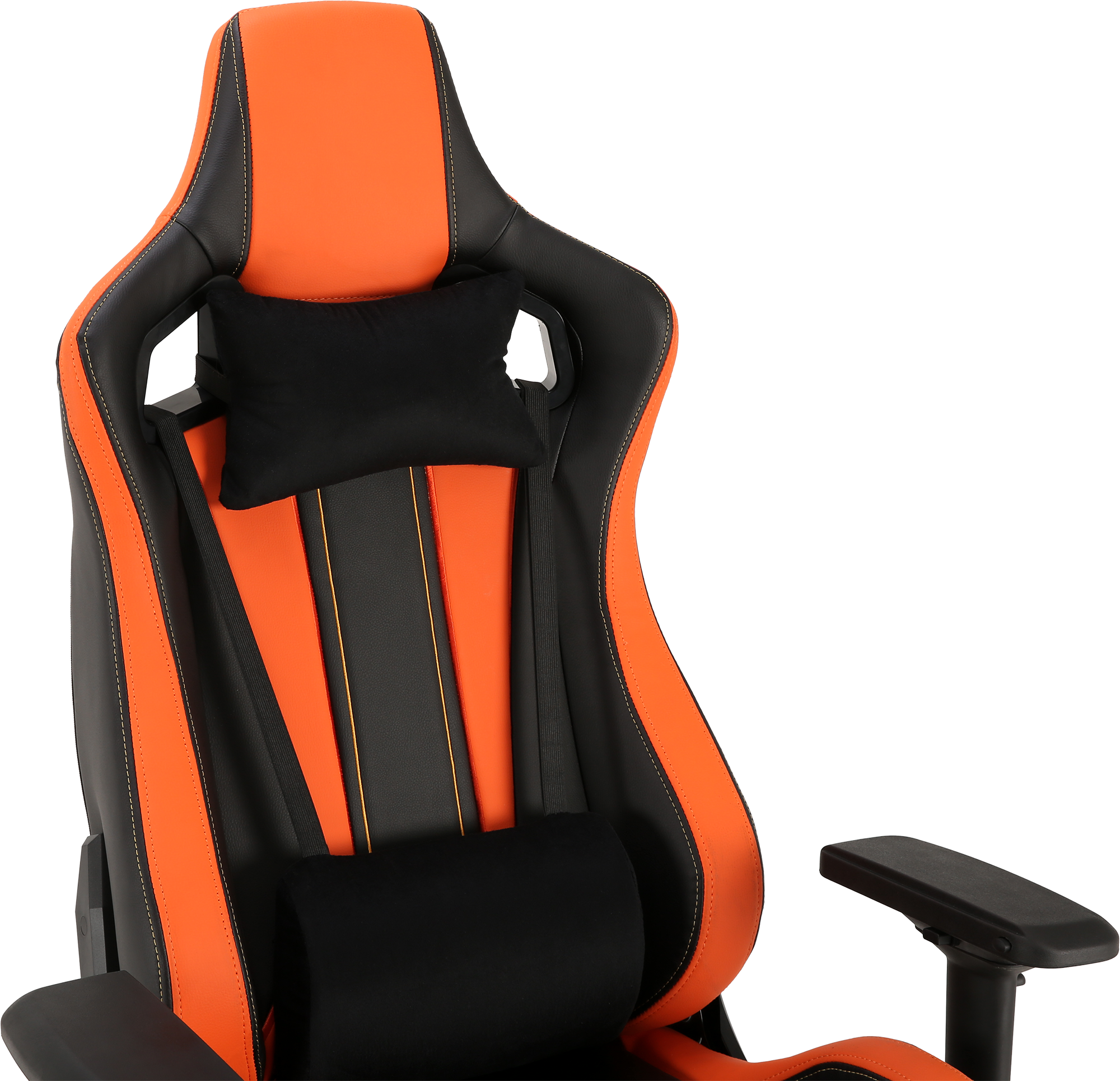 Геймерское кресло GT Racer черное с оранжевым (X-0715 Black/Orange) - фото 6