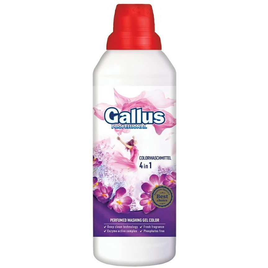 Гель для стирки Gallus Professional Concentrated 4в1 Color1 л 28 стирок - фото 1