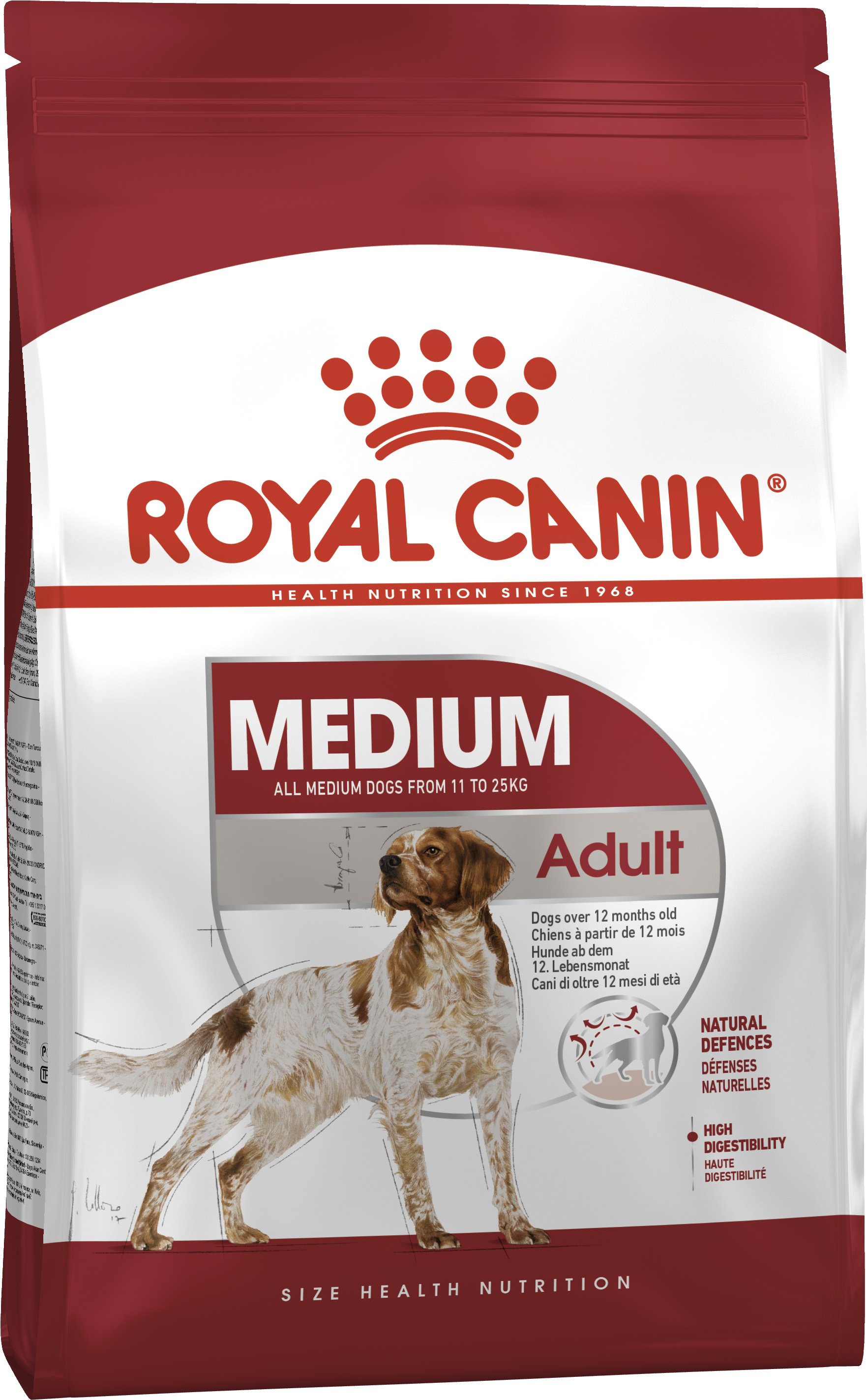 Сухий корм Royal Canin Medium Adult для дорослих собак середніх порід, з м'ясом птиці і кукурудзою, 4 кг - фото 1