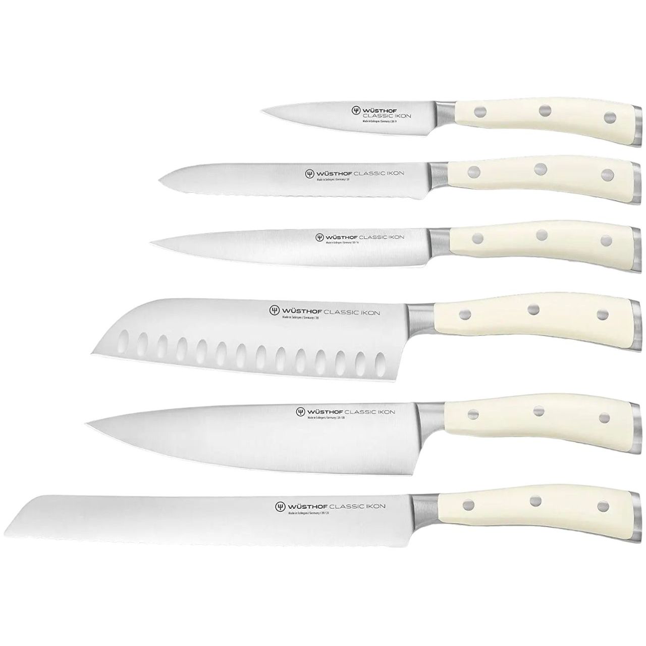 Набор ножей Wuesthof Classic Ikon Creme с блоком 7 предметов (1090470602) - фото 2