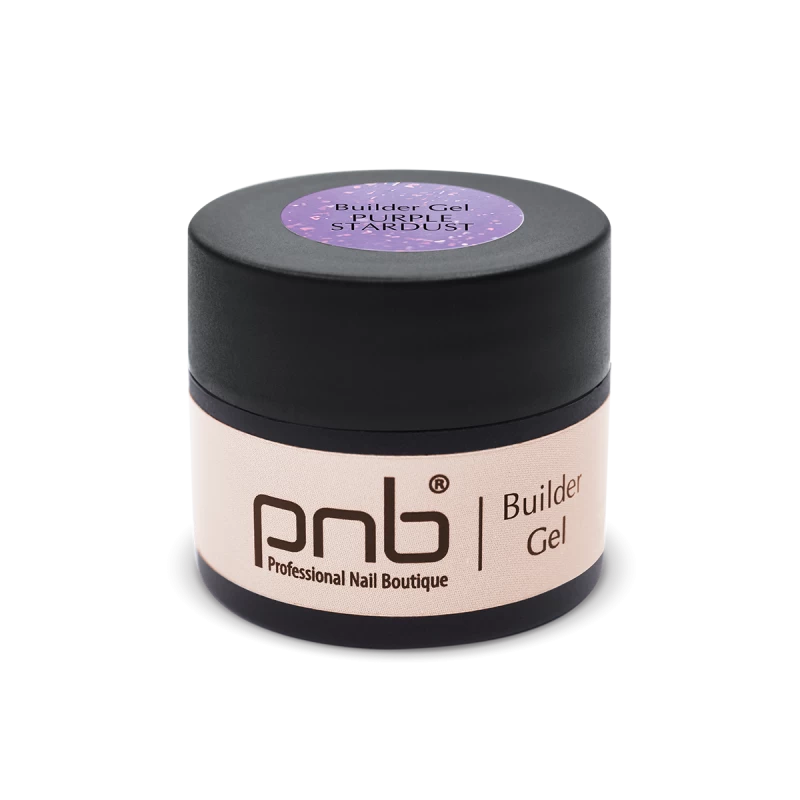 Моделирующий гель PNB Builder Gel Purple Stardust 5 мл - фото 2