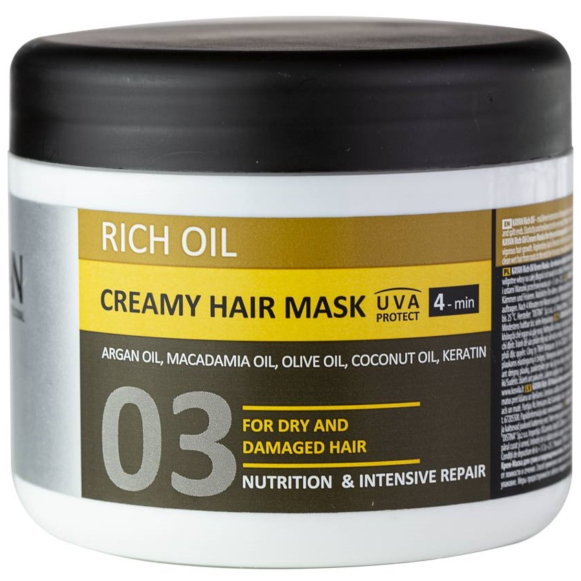 Крем-маска Kayan Professional Rich Oil Creamy для сухих и поврежденных волос, 500 мл - фото 1
