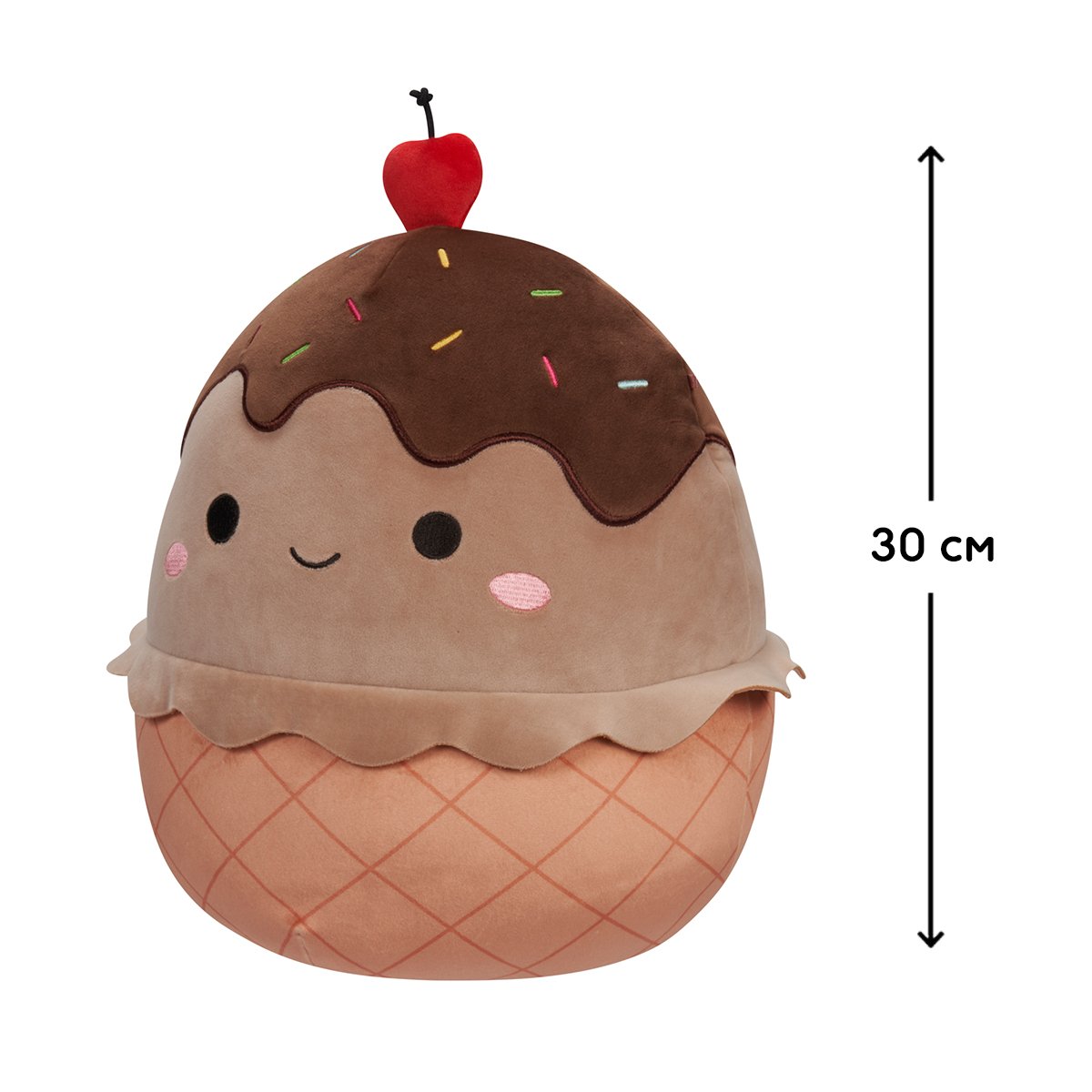 Мягкая игрушка Squishmallows Шоколадное мороженое Марта 30 см (SQCR04146) - фото 4