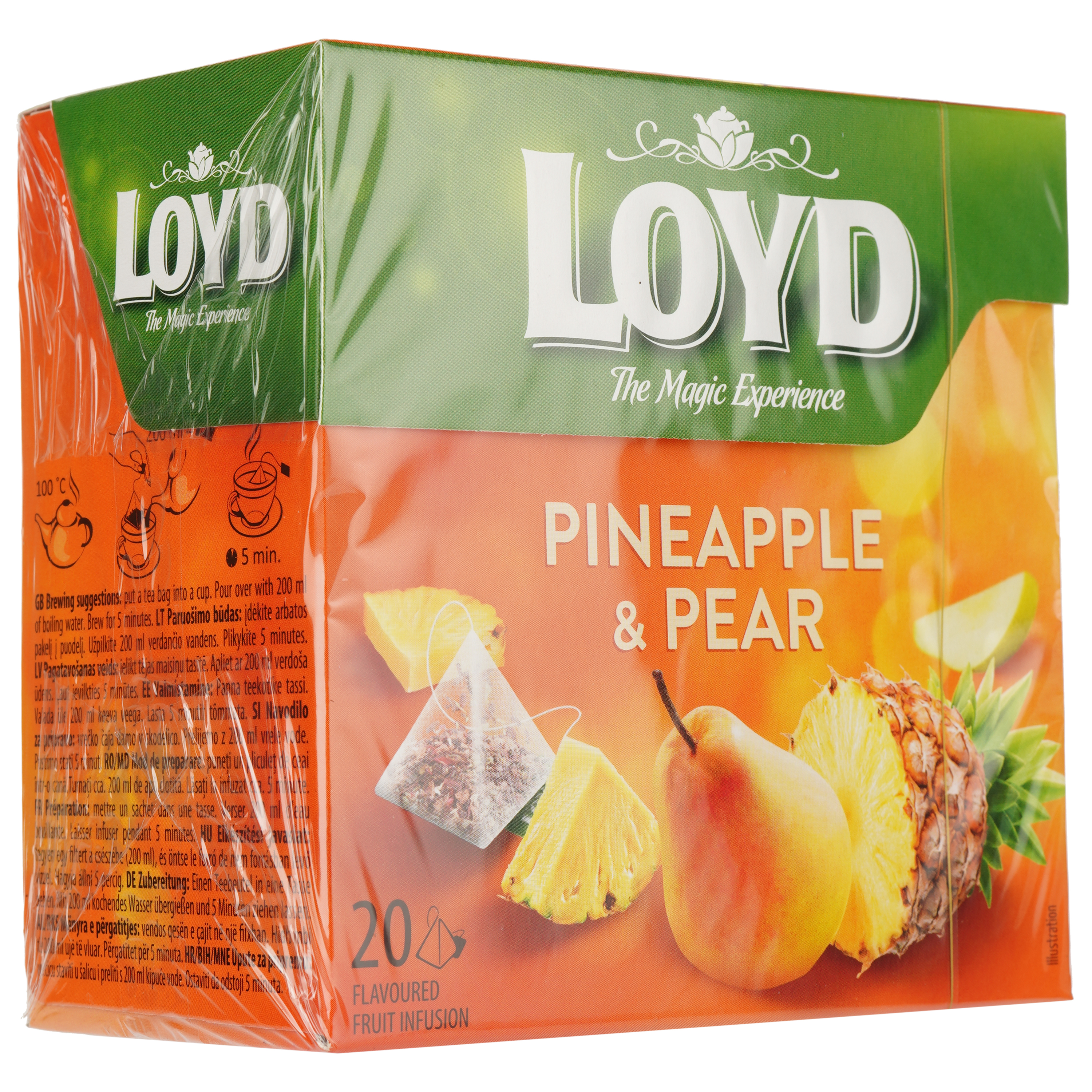 Чай фруктовий Loyd Pineapple&Pear, ананас груша, у пірамідках, 40 г - фото 3