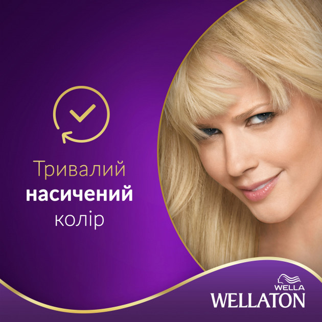 Стійка крем-фарба для волосся Wellaton, відтінок 9/0 (дуже світлий блондин), 110 мл - фото 3