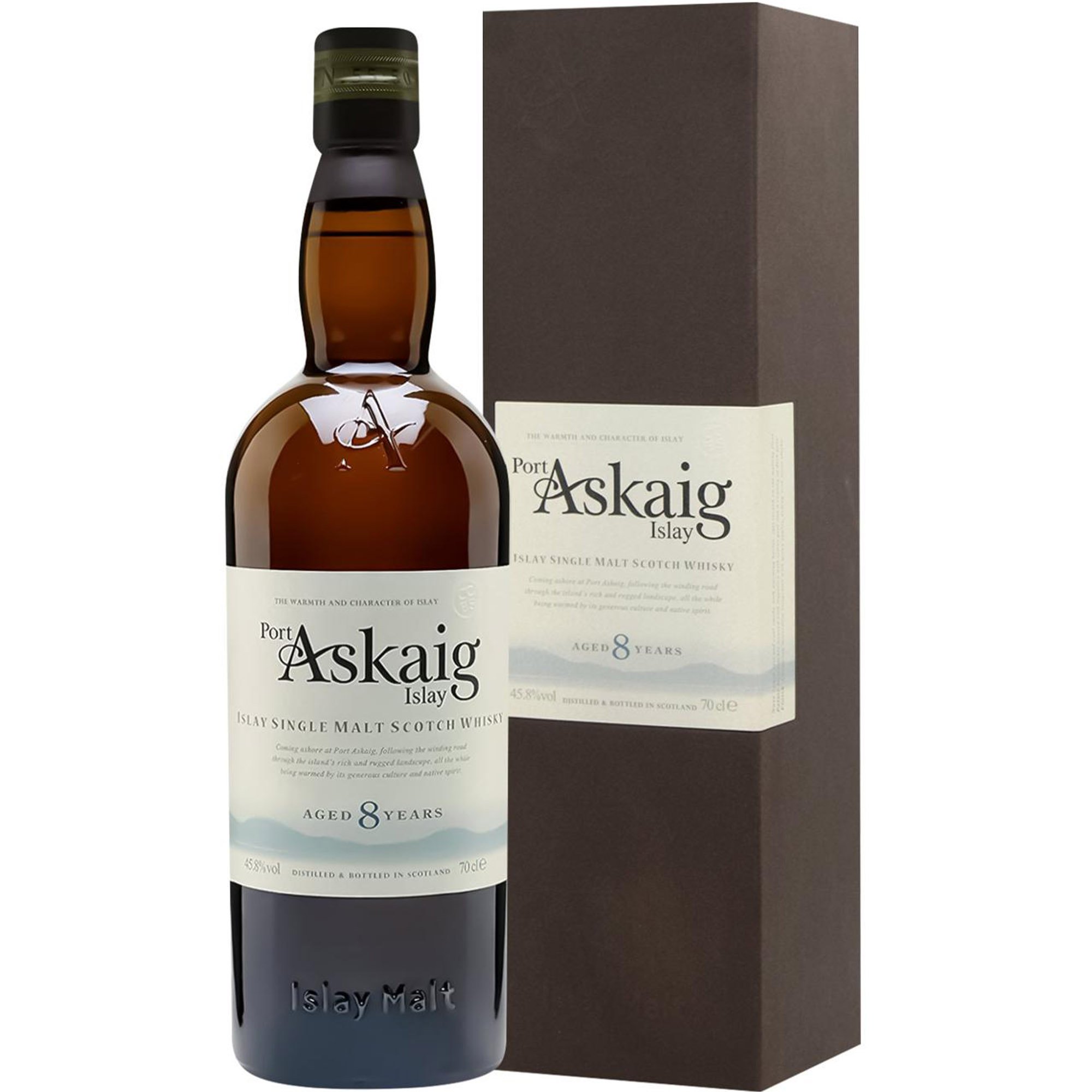 Виски Port Askaig 8yo Single Malt Scotch Whisky 45,8% 0.7 л в подарочной упаковке - фото 1
