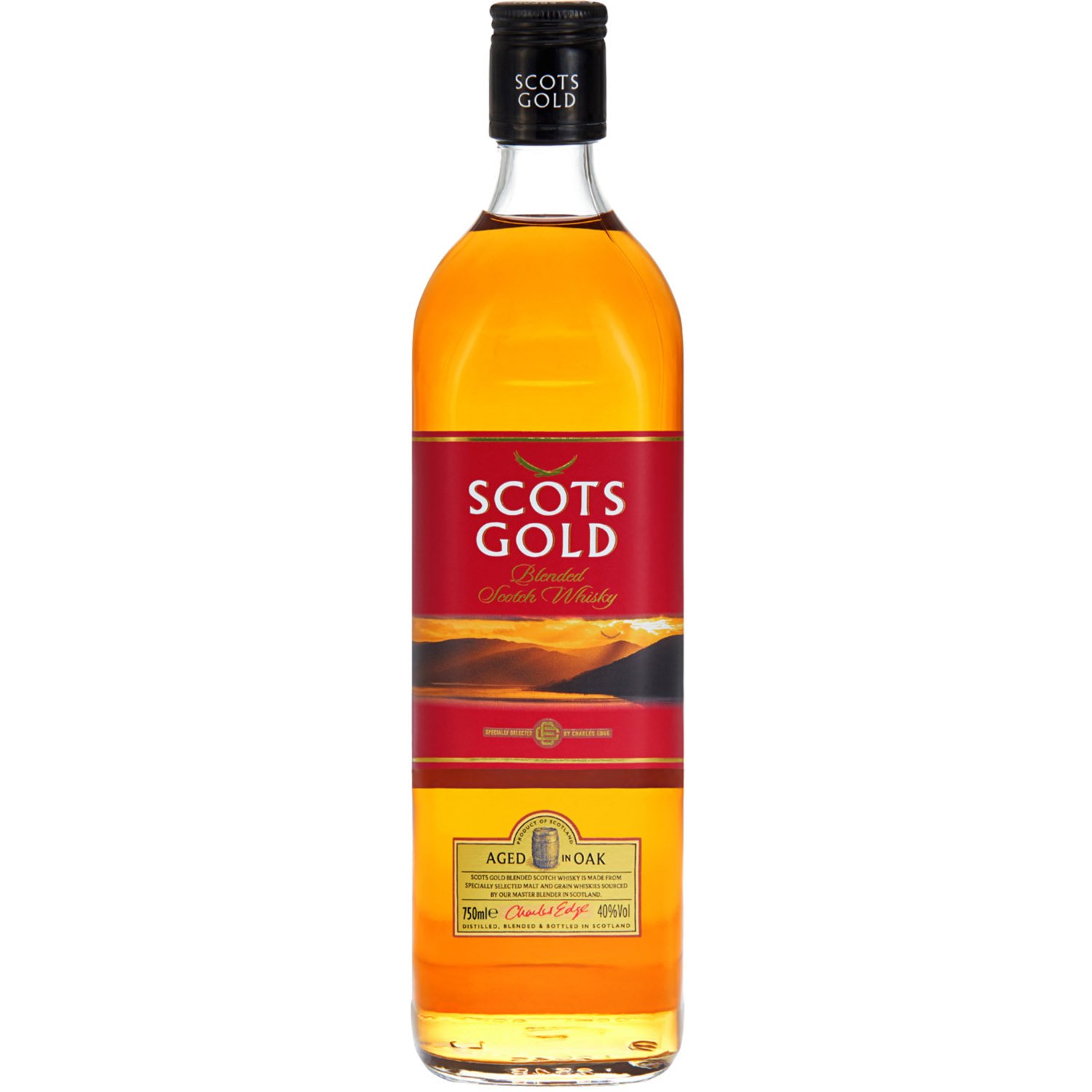 Виски Scots Gold Red Label Blended Scotch Whisky 40% 0.7 л - фото 1