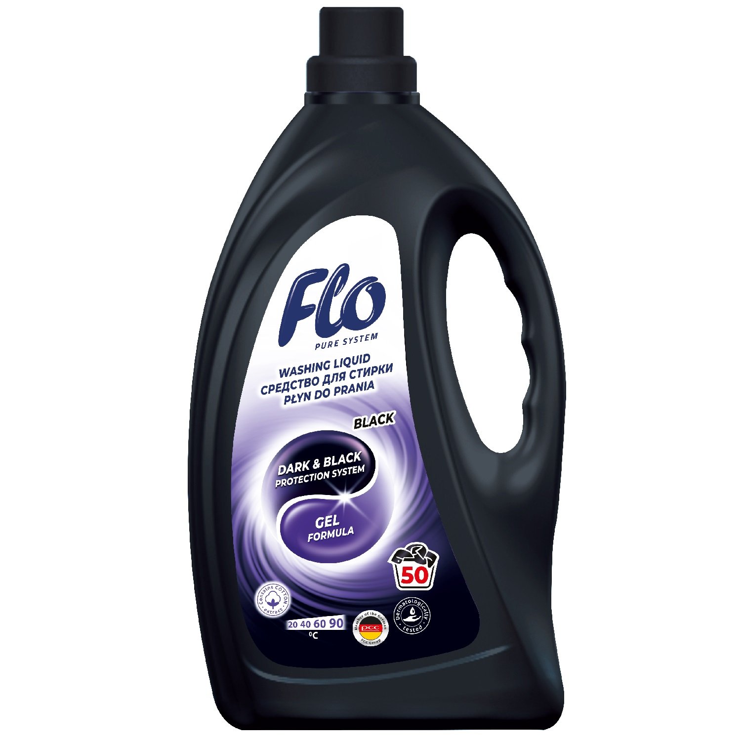 Рідкий засіб для прання чорних тканин Flo Black, 2 л - фото 1