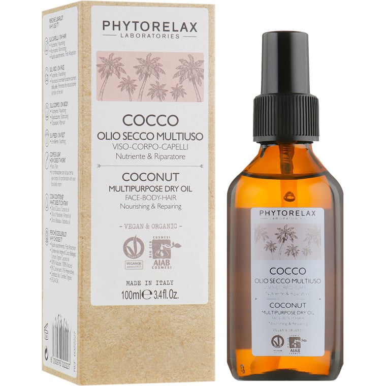Масло-эликсир Phytorelax Vegan&Organic Coconut для лица, тела и рук 100 мл (6022227) - фото 1