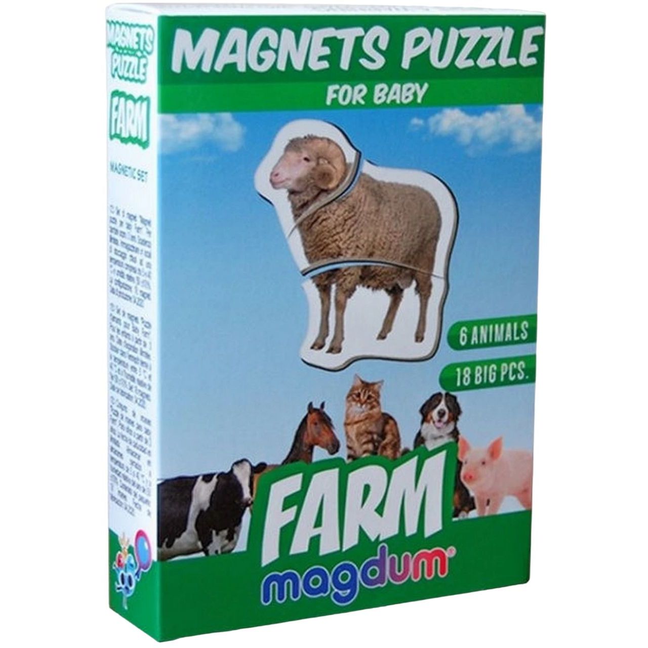 Набор магнитных пазлов Magdum Ферма (ML4031-19 EN) - фото 1