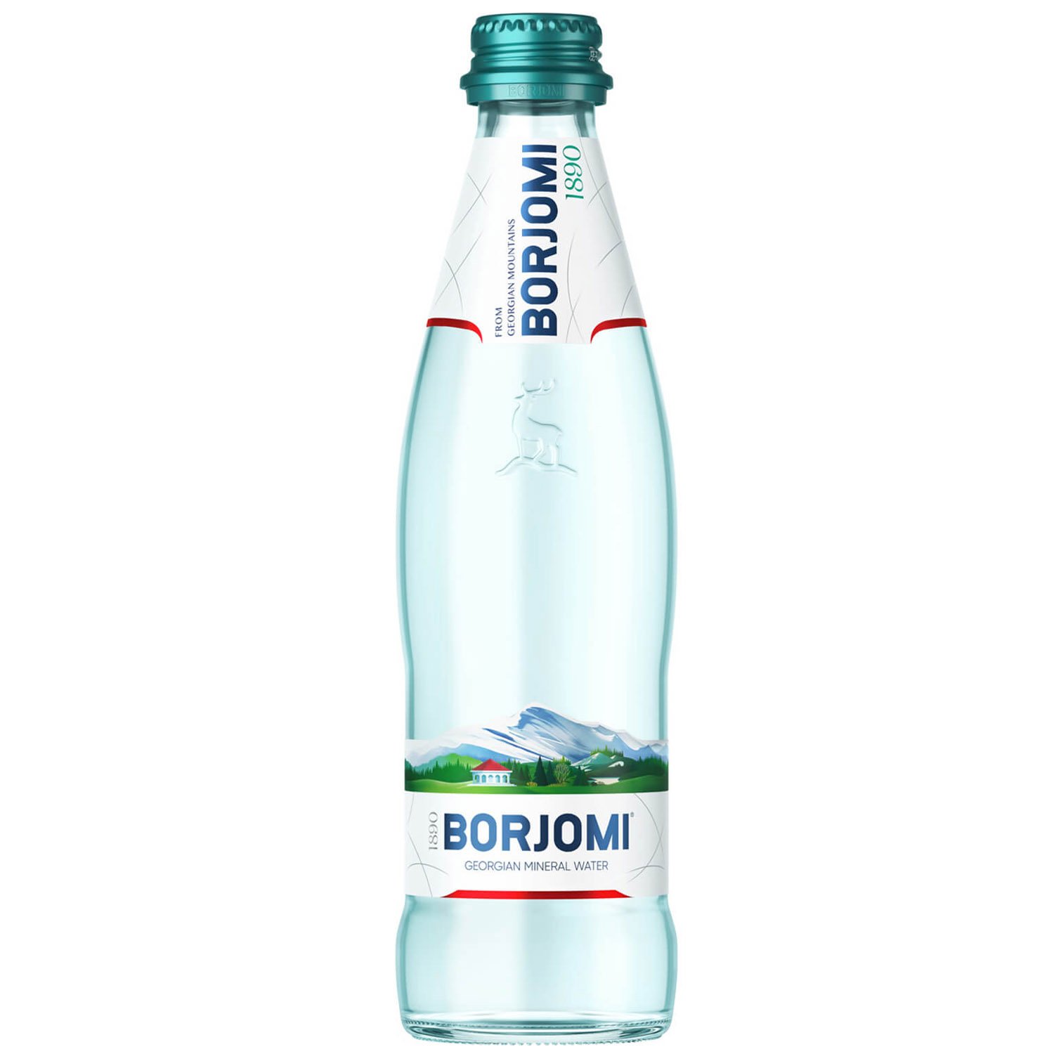 Вода мінеральна Borjomi лікувально-столова сильногазована скло 0.33 л - фото 1