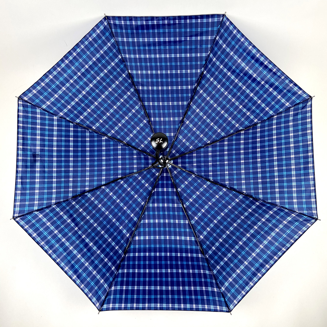 Жіноча складана парасолька напівавтомат S&L 98 см синя - фото 5