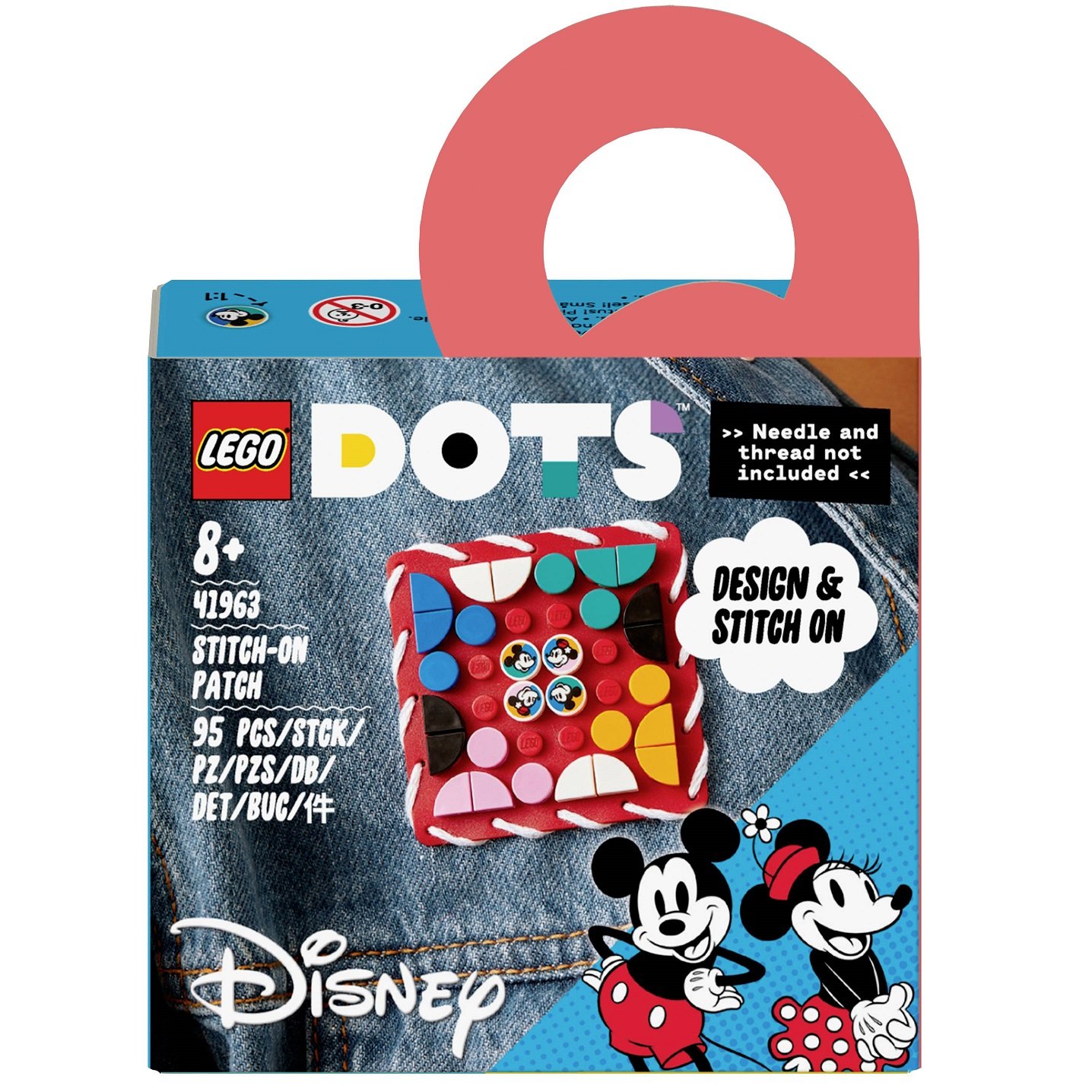 Конструктор LEGO DOTS набор для вышивания Микки Мауса и Минни Маус, 95 деталей (41963) - фото 1