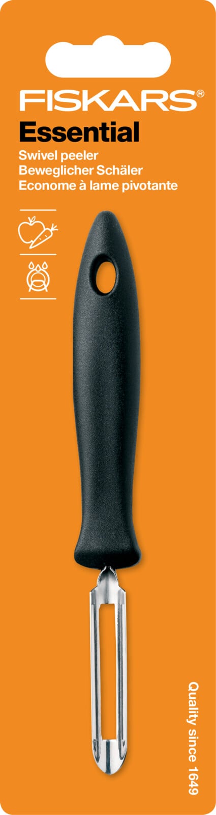 Нож для чистки овощей с подвижным лезвием Fiskars Essential, 6 см (1023787) - фото 2