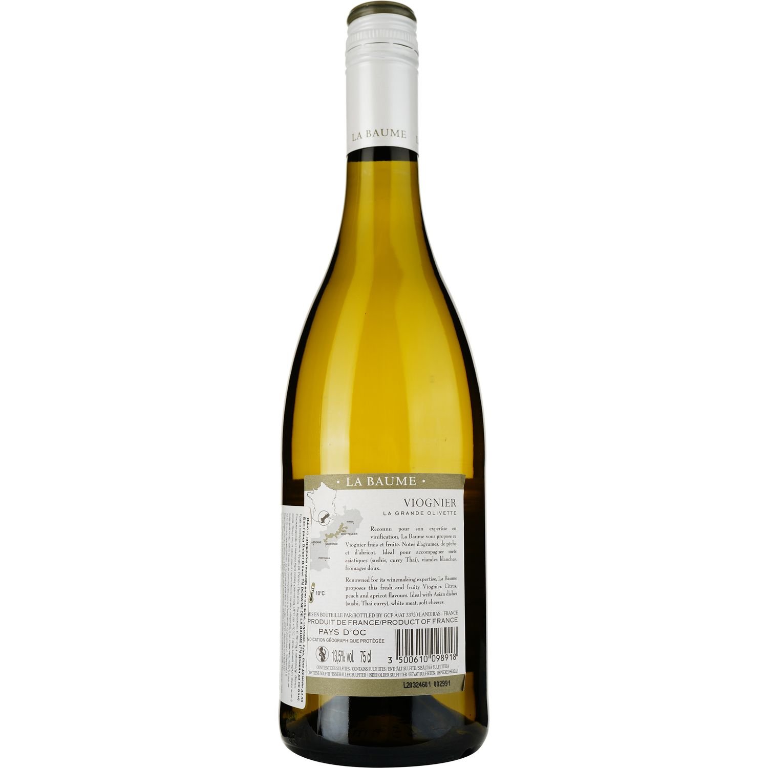 Вино Domaine De La Baume Grande Olivette Viognier IGP Pays d'Oc 2021 белое сухое 0.75 л - фото 2