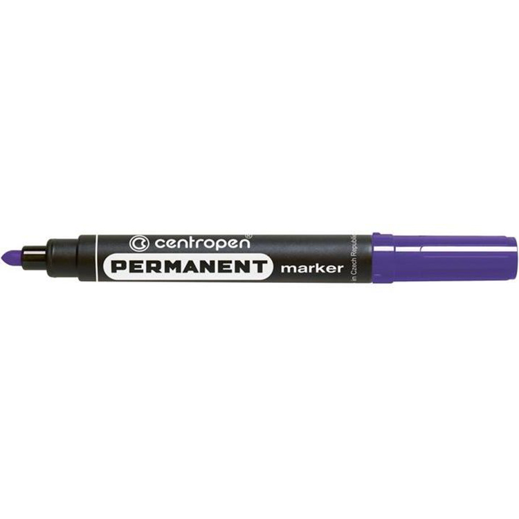 Маркер перманентний Centropen Permanent конусоподібний 2.5 мм фіолетовий (8566/08/1/P) - фото 1