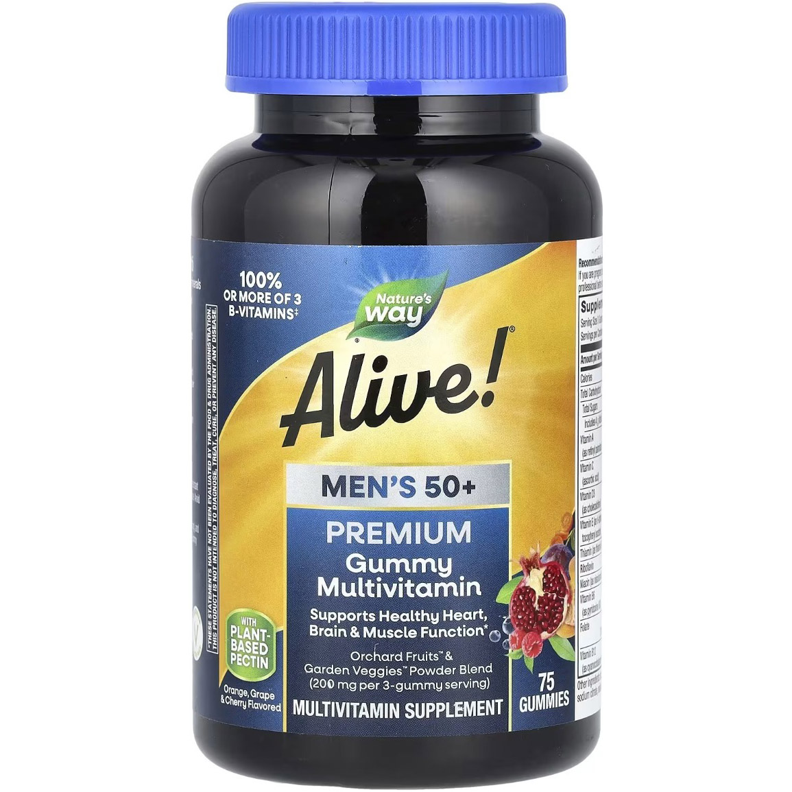 Вітамінно-мінеральний комплекс для чоловіків Nature's Way Men's 50+ Premium Gummy Multivitamin 75 жувальних цукерок - фото 1