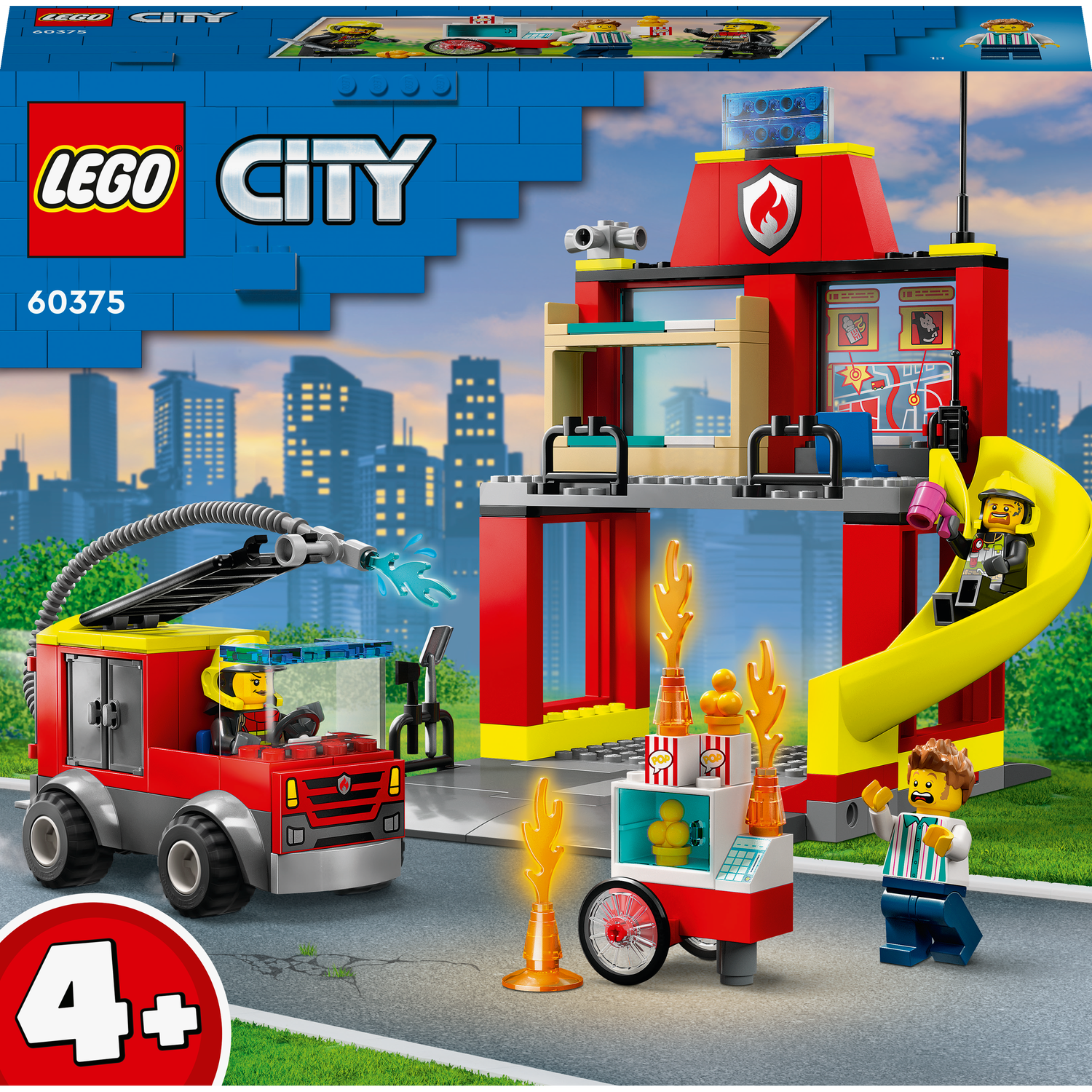Конструктор LEGO City Пожежне депо та пожежна машина, 153 деталей (60375) - фото 1
