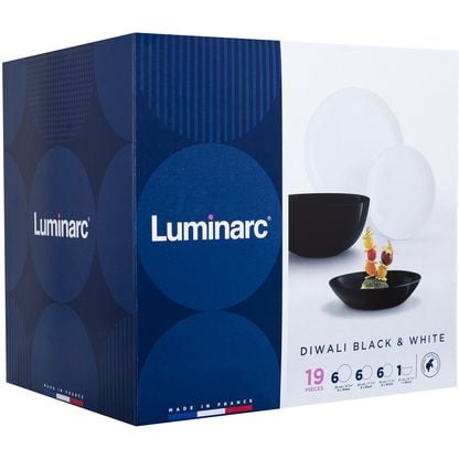 Столовий сервіз Luminarc Diwali Black & White, 19 предметів (P4360) - фото 10