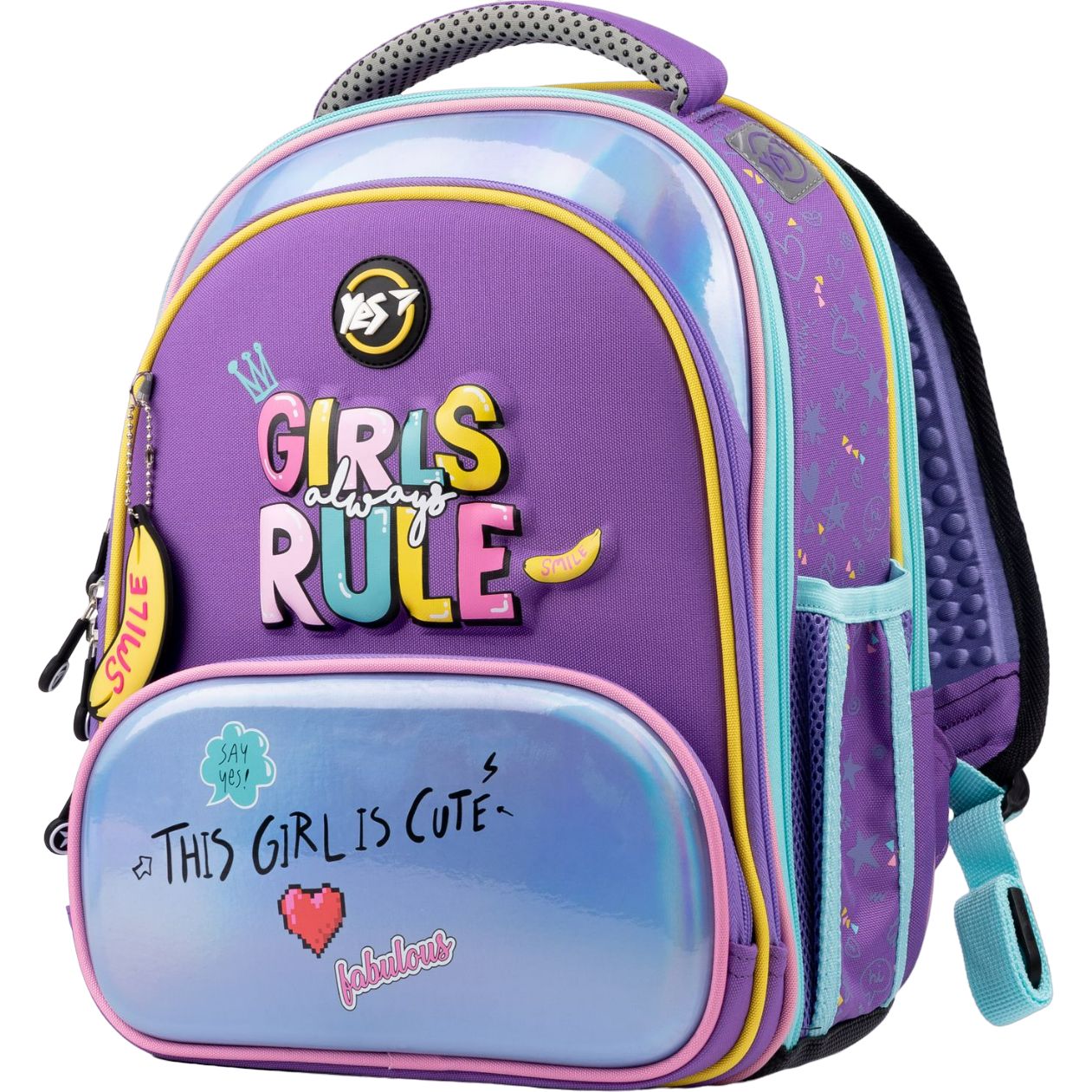 Photos - School Bag Yes Рюкзак каркасний  S-30 Juno Ultra Premium Girls style, бузковий (553203 