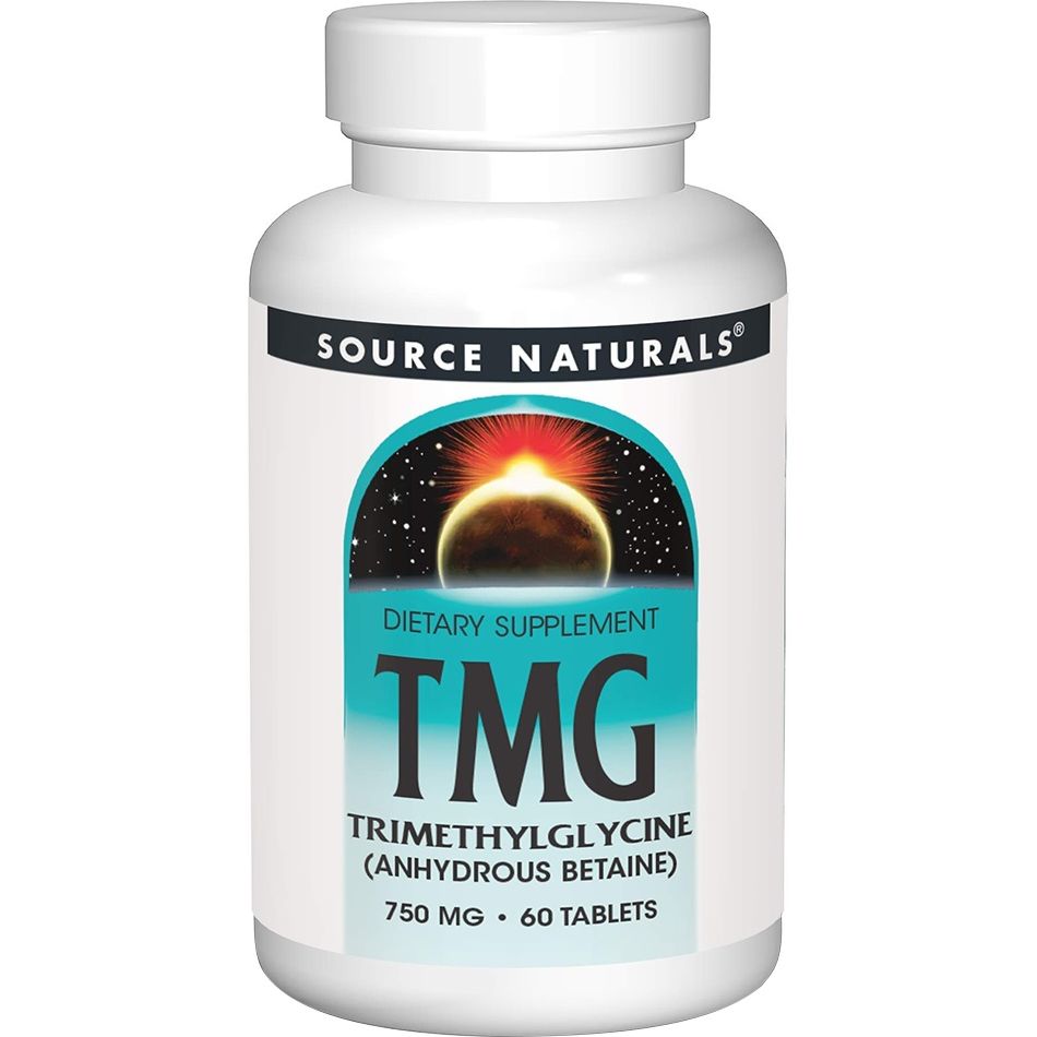 Амінокислота Source Naturals Триметилгліцин TMG 750 мг 60 таблеток - фото 1